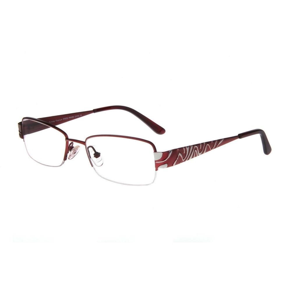 New Runway Eyewear RT-806 Wine & Silver TITANIUM Eyeglasses 51/18/135